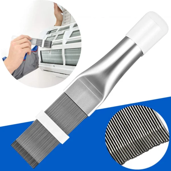 1bdf68037ec3d0e120c030ccfa4e7c58.webp Air Conditioner Stainless Steel Fin Comb Air Conditioner Coil Cleaner Metal Fin Evaporator Radiator Repair Tool Universal Folding Brush Cleaning Tool