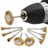 497e615ff471e5e299bf9a6bdafc7335.webp 3pcs Copper Wire Brushes Metal Brush Rust Removing Brush Polishing brush For Dremel Rotary Grinder Tool Power Tool Accessories