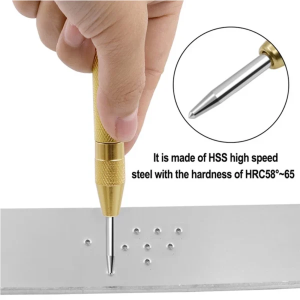 679d6ffd0a4b22fad0712d0a805887a9.webp 12 cm Automatic Punching Woodworking Tools Drill Bit Electric Tools Metal Drills Center Pin Punch Spring Loaded Dent Marker
