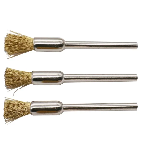 6f97ea3306874ff114e7a63e9e4a1b52.webp 3pcs Copper Wire Brushes Metal Brush Rust Removing Brush Polishing brush For Dremel Rotary Grinder Tool Power Tool Accessories
