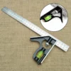 7bcddcc107961c3b1f2986e62ff186ed.webp Square Ruler Set Kit 300mm Adjustable Engineers Combination Try None Right Angle Ruler with Spirit Level and Scriber