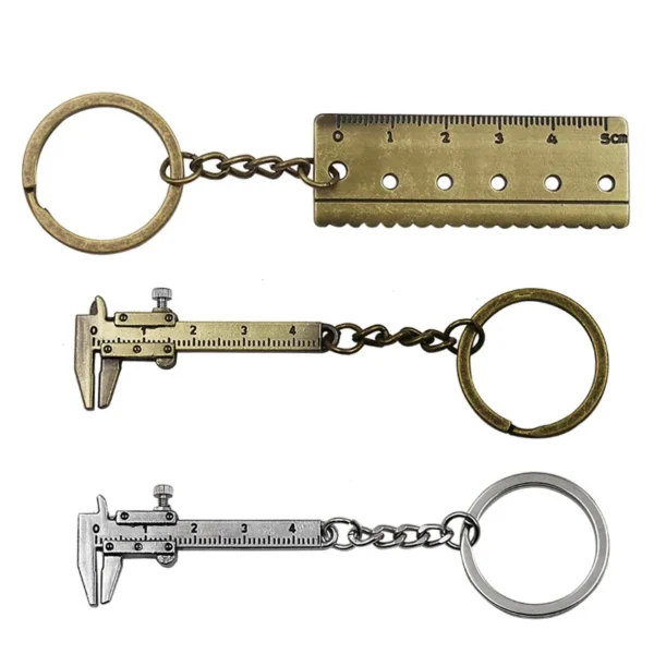 7e7f3481983a158d5802b3459f6288e7.webp Keychain Pendant Special Simulation Mini Vernier Caliper Keychain Zinc Alloy Keychain Chain Tool Pendant Portable Tool