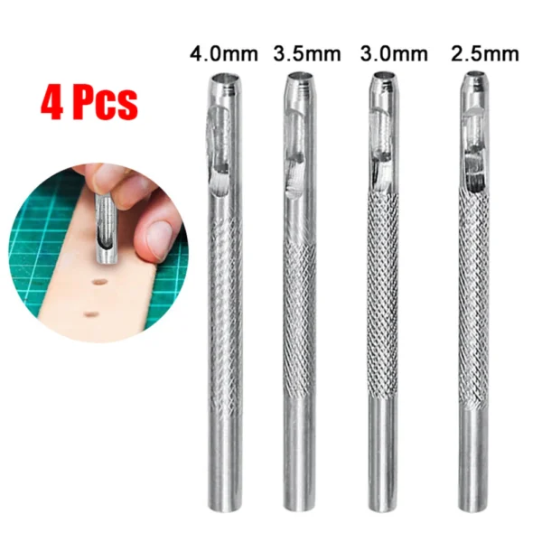 cn-11134207-7qukw-lh4scn4ako6495.webp Round Leather Shape Hole Punch Kit Belt Hollow DIY Punch Set Metal Cutter Tool 2 5 3 0 3 5 4 0mm For Watch Band Craft Clothing