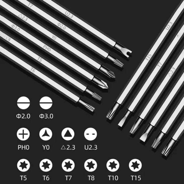 cn-11134207-7r98o-lv36c8ojscyce5.webp 12 In 1 Magnetic Screwdriver Set Cross Flat Shaped Screwdriver Head Multifunctional Precision Handheld Maintenance Tool