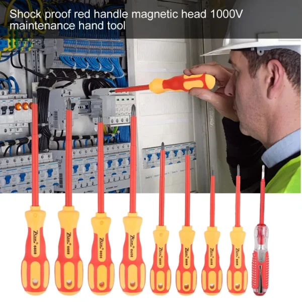Insulated Screwdriver Set Slotted Cross Screwdrivers Phillips Flat Driver Electrician s Professional Maintenance Tools Hand Tool