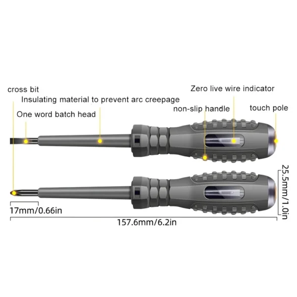 cn-11134207-7ras8-m1gxknmjyg5044.webp Word Cross Screwdrivers Neon Bulb Indicator Meter Electric Pen Insulated Electrician Highlight Pocket Digital Voltage Tester Pen