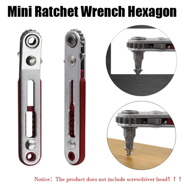 sg-11134201-22100-qfm5z41sruiv88.webp 1pc Mini Torx Hex Ratchet Wrench Bidirectional Control For Single Double Head Screwdriver Bits Tool 6 35mm